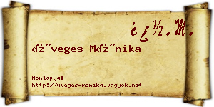 Üveges Mónika névjegykártya
