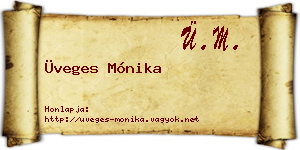 Üveges Mónika névjegykártya