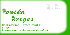 monika uveges business card